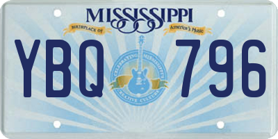 MS license plate YBQ796