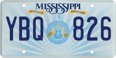 MS license plate YBQ826