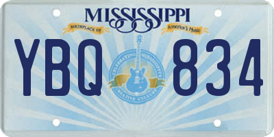 MS license plate YBQ834