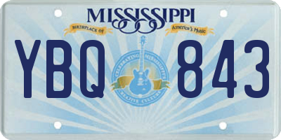 MS license plate YBQ843