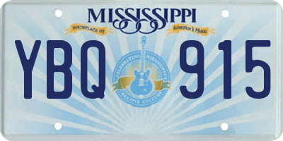 MS license plate YBQ915