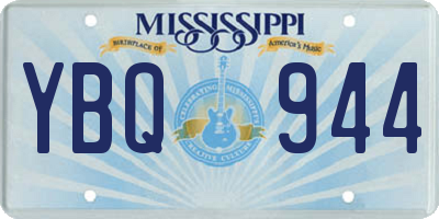 MS license plate YBQ944