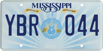 MS license plate YBR044