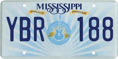 MS license plate YBR188