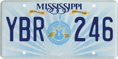MS license plate YBR246