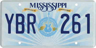 MS license plate YBR261