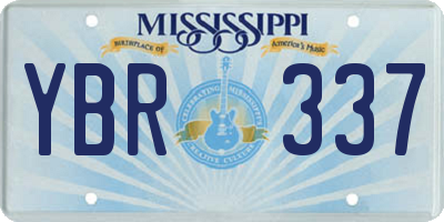 MS license plate YBR337