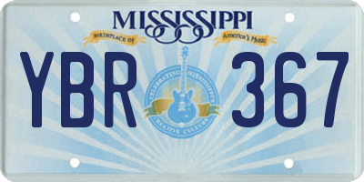 MS license plate YBR367