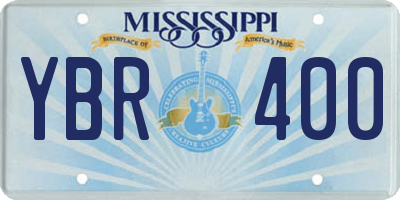 MS license plate YBR400