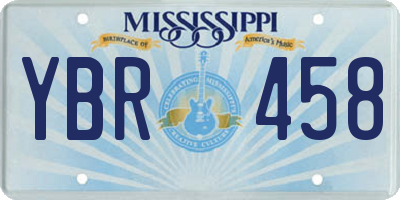 MS license plate YBR458