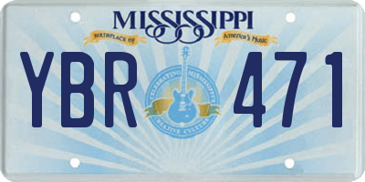 MS license plate YBR471