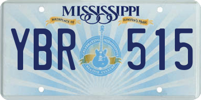 MS license plate YBR515