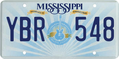 MS license plate YBR548