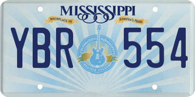MS license plate YBR554