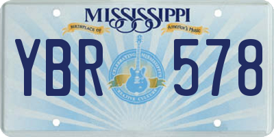 MS license plate YBR578
