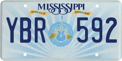 MS license plate YBR592