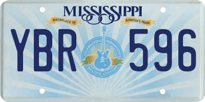 MS license plate YBR596