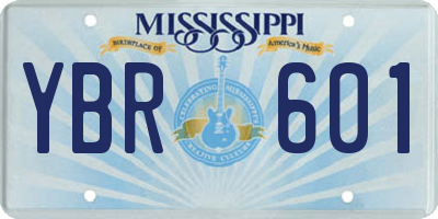 MS license plate YBR601