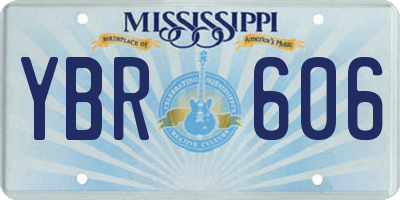 MS license plate YBR606