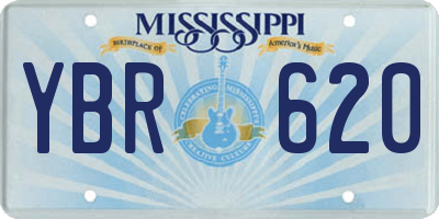 MS license plate YBR620