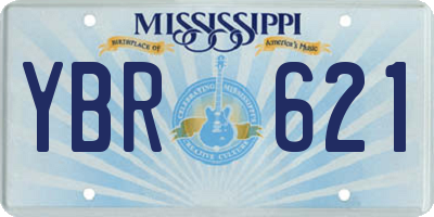 MS license plate YBR621