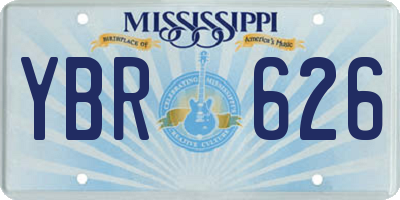MS license plate YBR626
