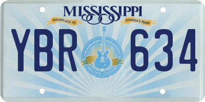 MS license plate YBR634