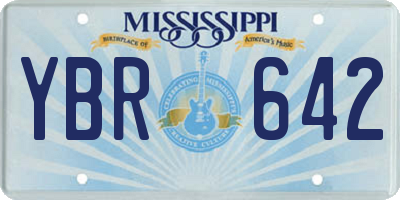 MS license plate YBR642