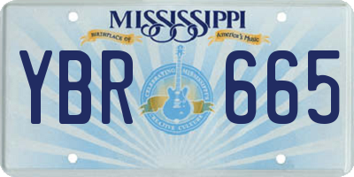 MS license plate YBR665