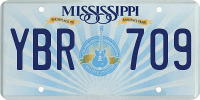 MS license plate YBR709