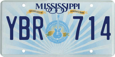 MS license plate YBR714