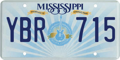 MS license plate YBR715