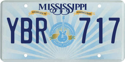 MS license plate YBR717