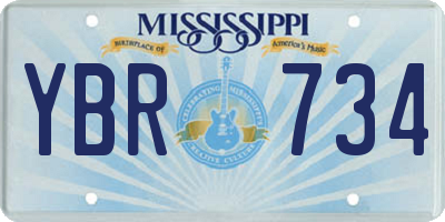 MS license plate YBR734