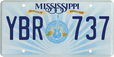 MS license plate YBR737