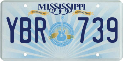 MS license plate YBR739