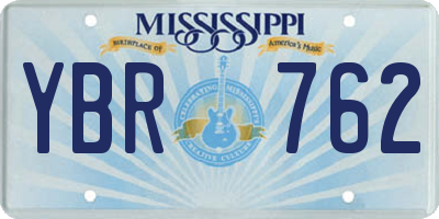 MS license plate YBR762