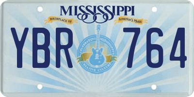 MS license plate YBR764