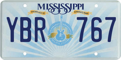MS license plate YBR767