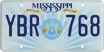 MS license plate YBR768