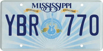 MS license plate YBR770