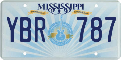 MS license plate YBR787