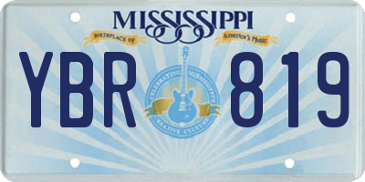 MS license plate YBR819