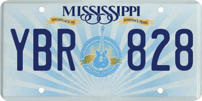 MS license plate YBR828