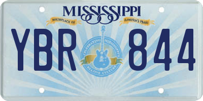 MS license plate YBR844