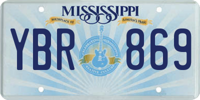 MS license plate YBR869