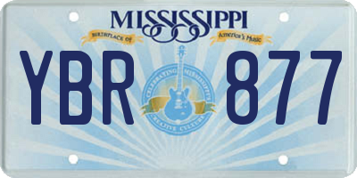 MS license plate YBR877