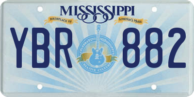 MS license plate YBR882