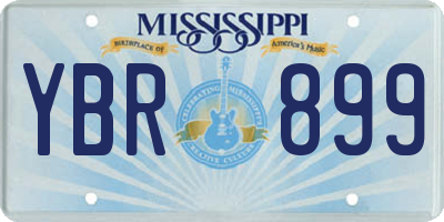 MS license plate YBR899