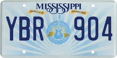 MS license plate YBR904